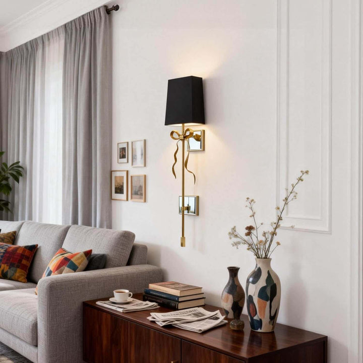 Luvano Wall Light - French Creative Bow Fabric Bedside Lamp