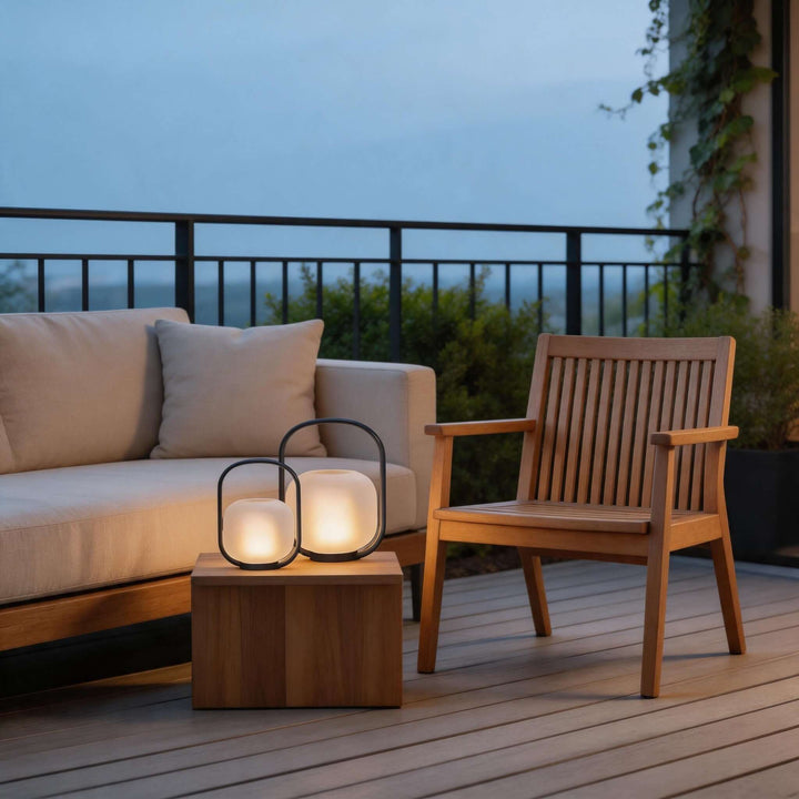 Luvano Outdoor Garden Lampp - Solar Patio Ambient Floor Lamp