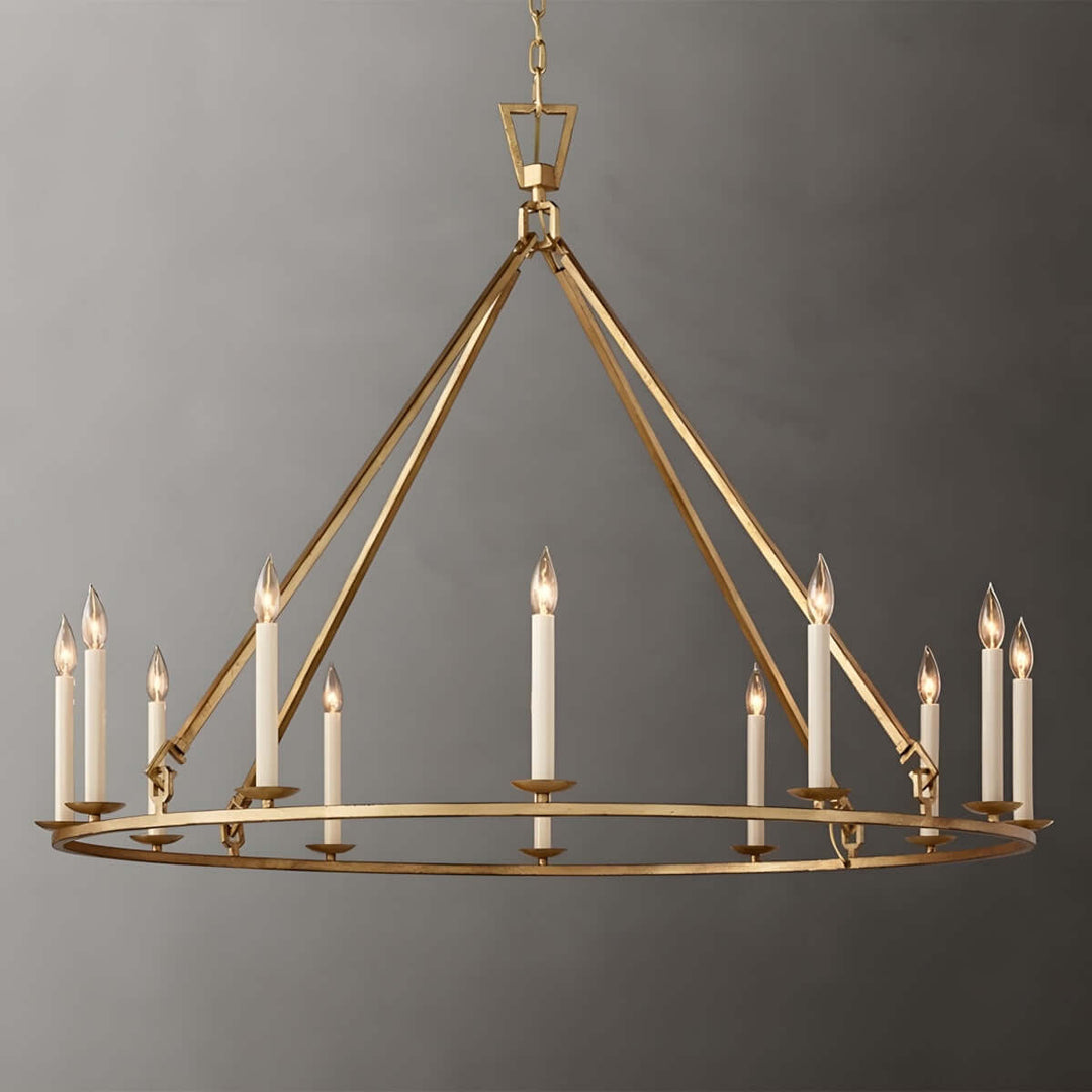 Luvo Serin Chandelier with 12 lights, modern mid-century style for dining room lighting decor.