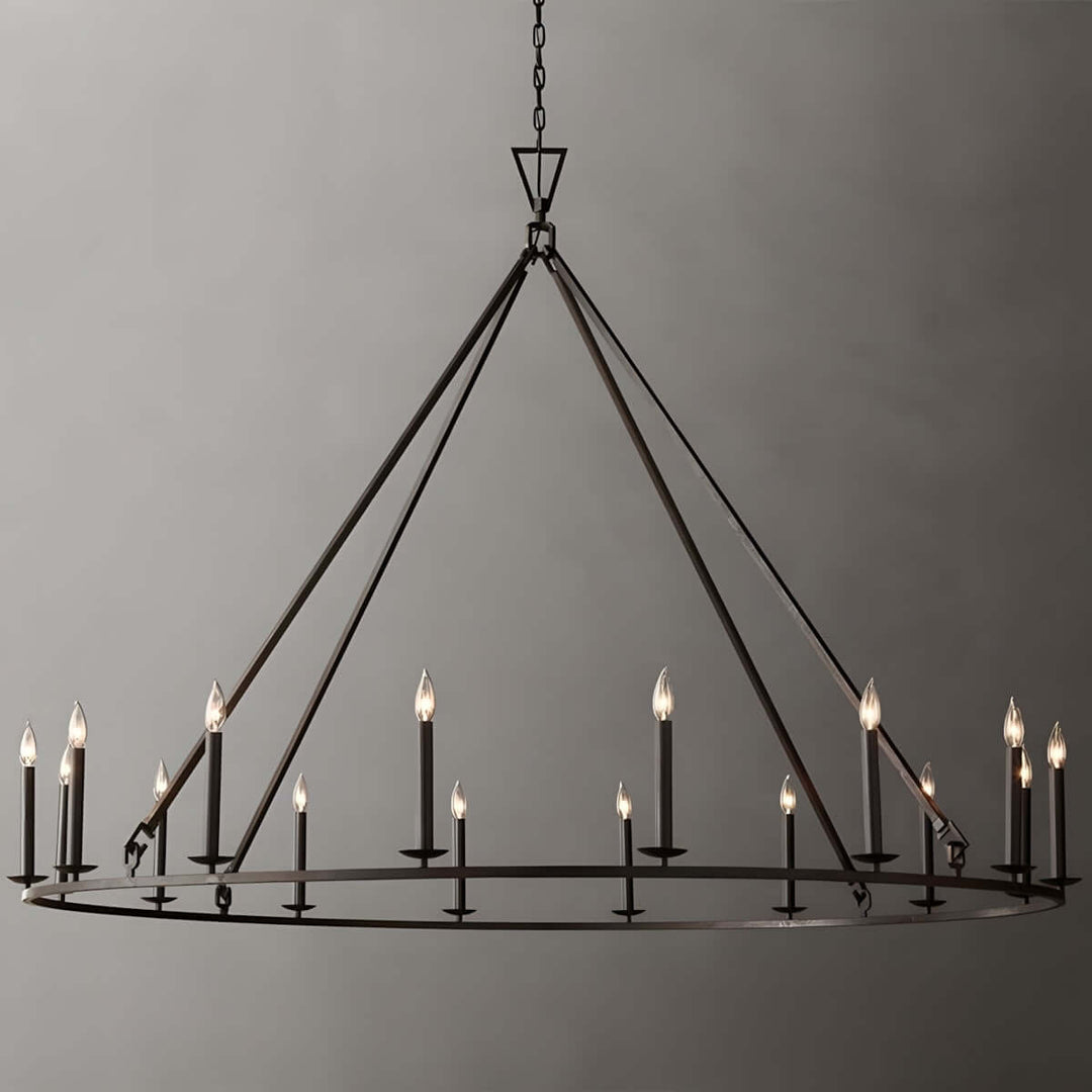 Luvo Serin Chandelier featuring 20 lights in a modern design, perfect for dining room decor.
