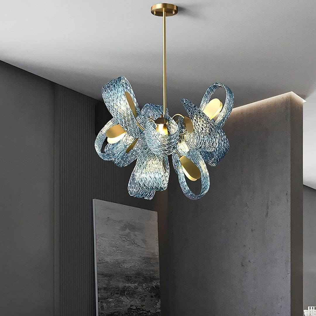 Luvonea Chandelier – Modern Stained Glass Dining Ligh | Vinlighting