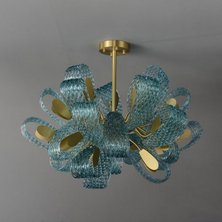 Luvonea Chandelier – Modern Stained Glass Dining Ligh | Vinlighting