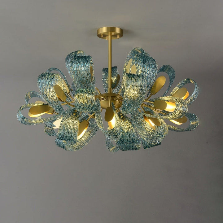 Luvonea Chandelier – Modern Stained Glass Dining Ligh | Vinlighting