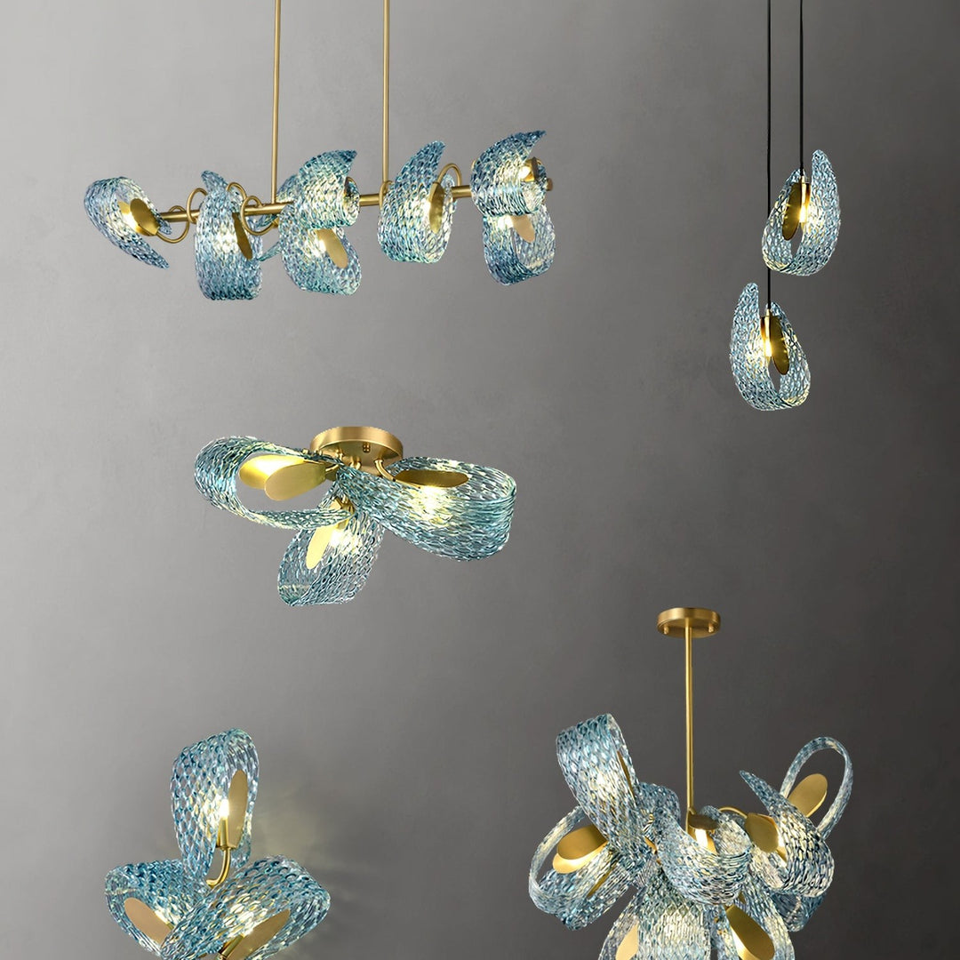 Luvonea Chandelier – Modern Stained Glass Dining Ligh | Vinlighting