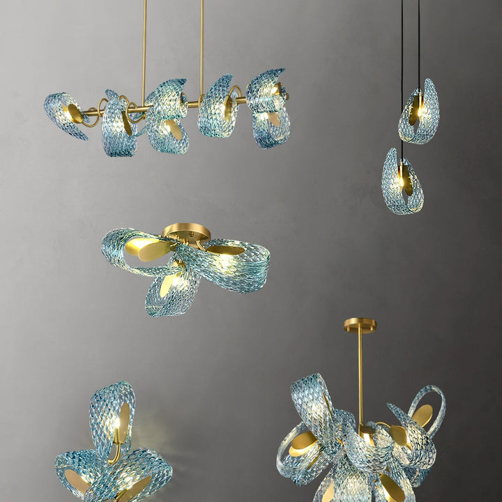 Luvonea Chandelier – Modern Stained Glass Dining Ligh | Vinlighting