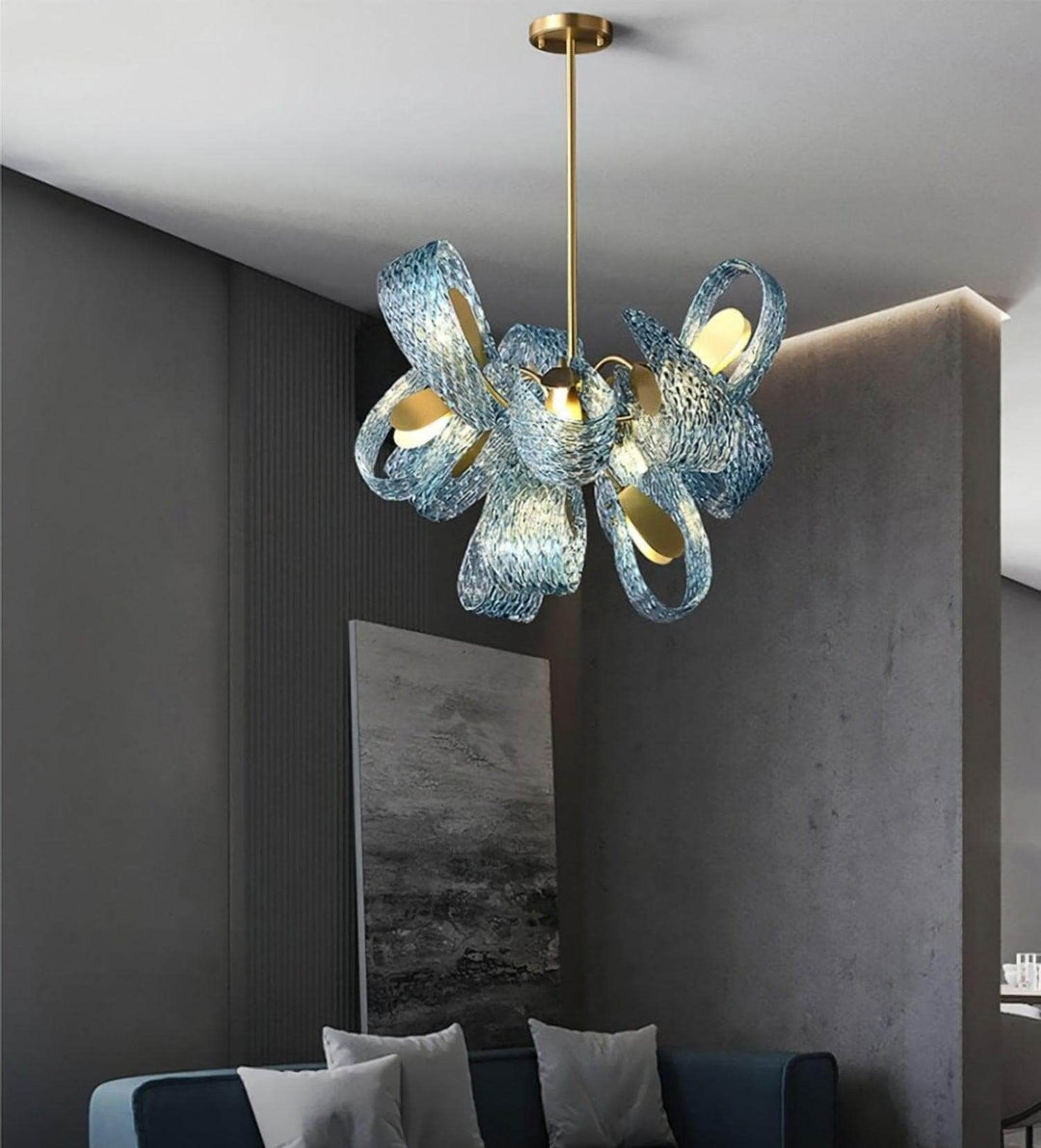 Luvonea Chandelier – Modern Stained Glass Dining Ligh | Vinlighting