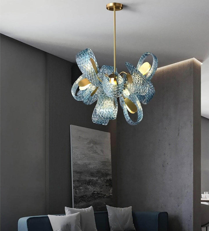 Luvonea Chandelier – Modern Stained Glass Dining Ligh | Vinlighting
