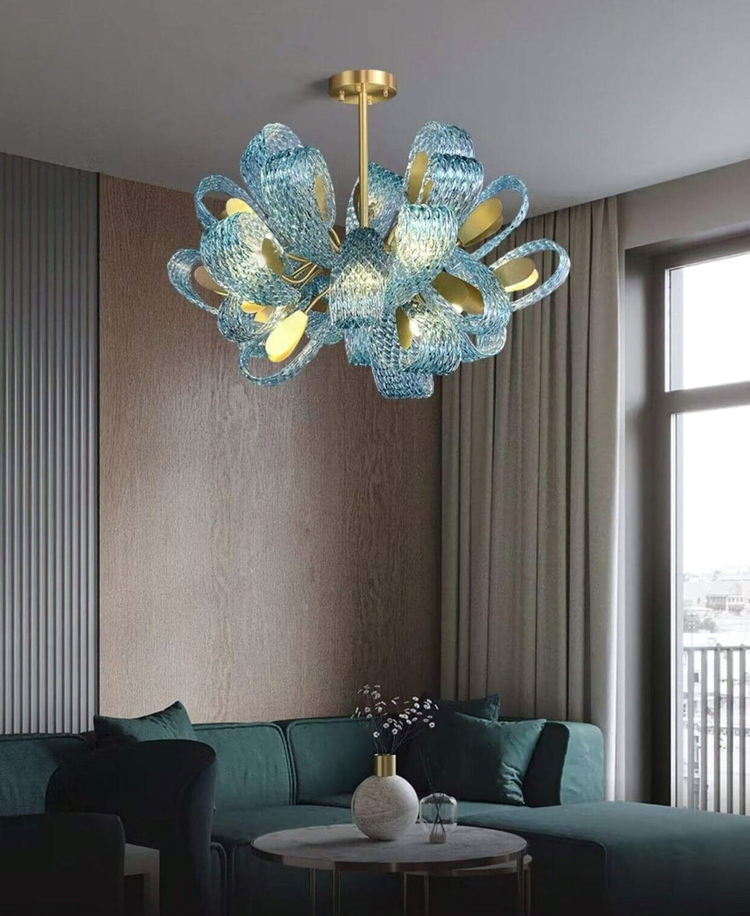 Luvonea Chandelier – Modern Stained Glass Dining Ligh | Vinlighting