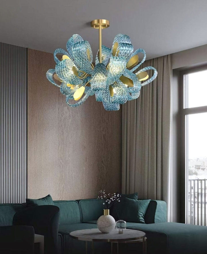 Luvonea Chandelier – Modern Stained Glass Dining Ligh | Vinlighting