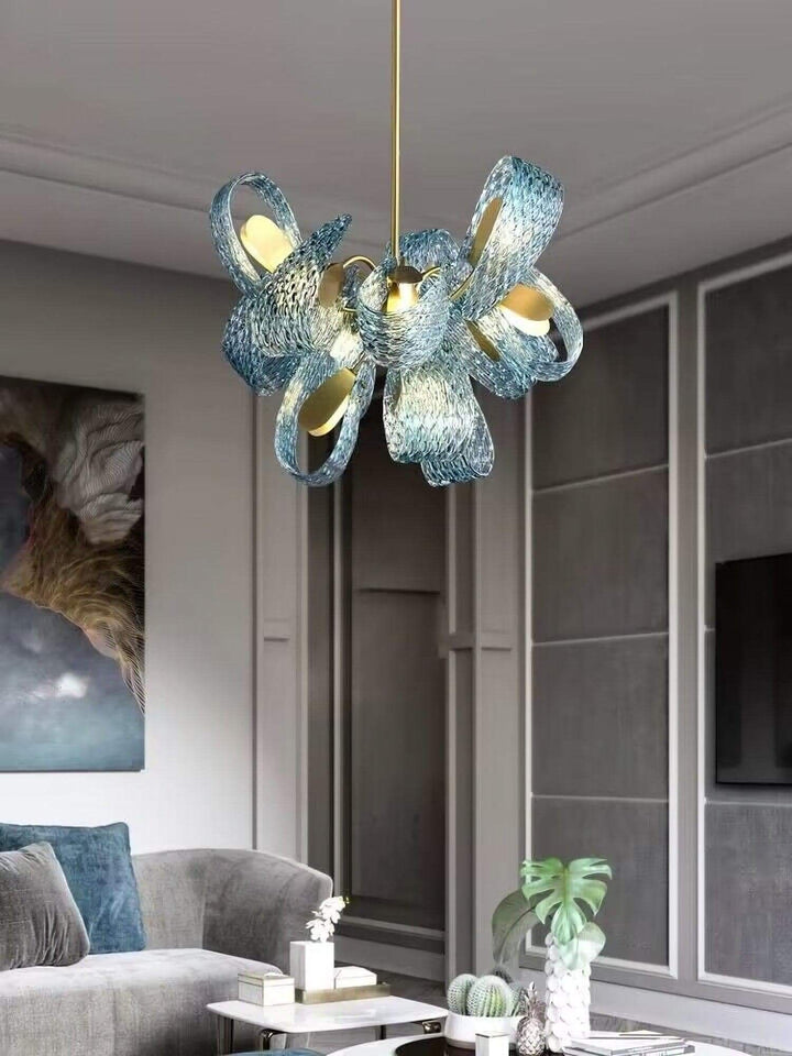 Luvonea Chandelier – Modern Stained Glass Dining Ligh | Vinlighting