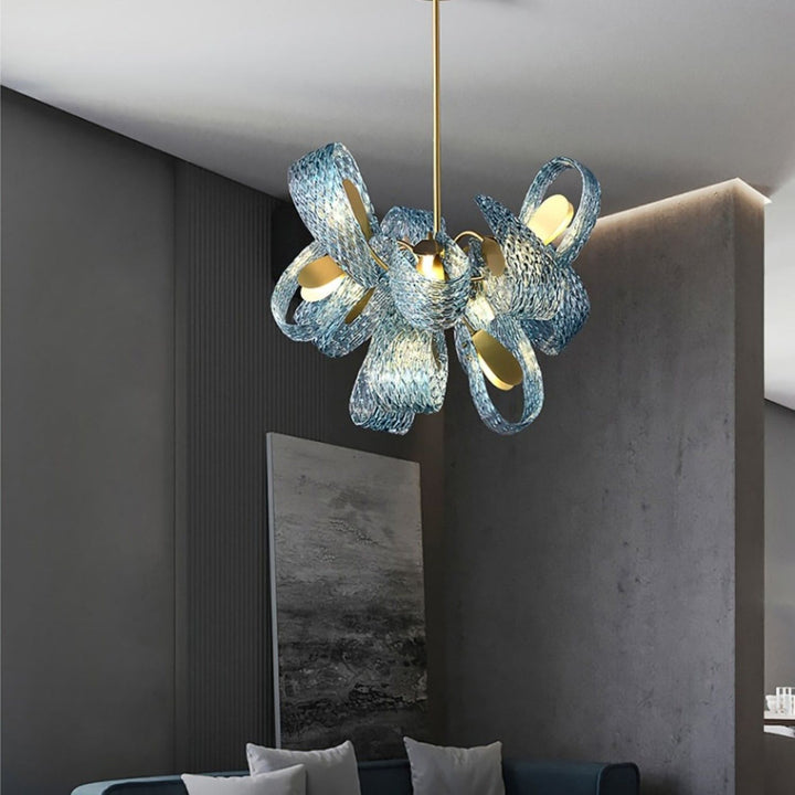 Luvonea Chandelier – Modern Stained Glass Dining Ligh | Vinlighting