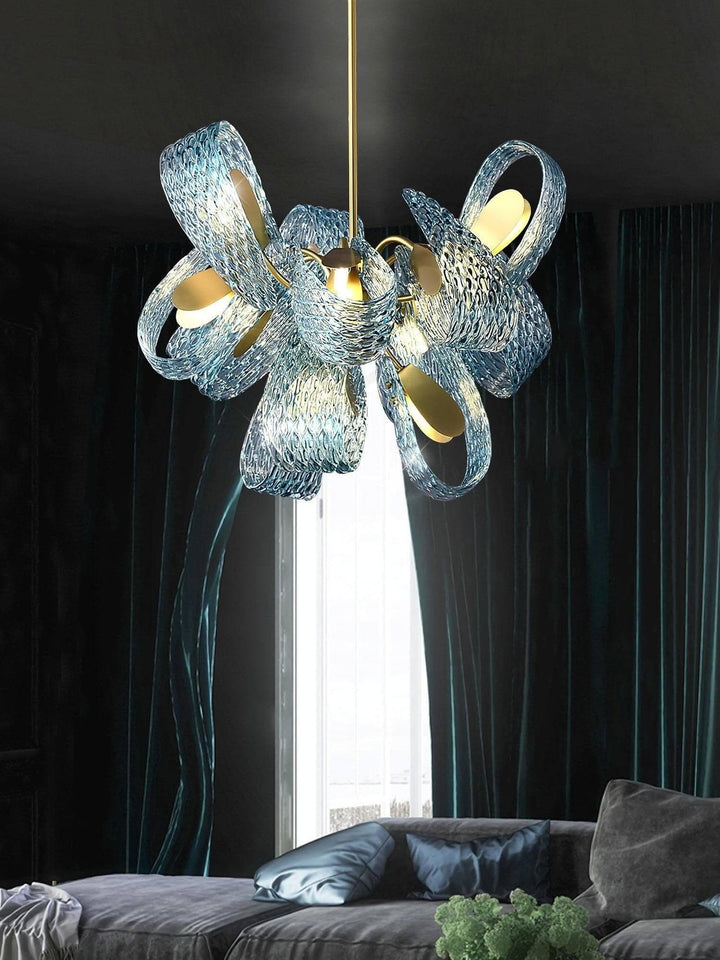 Luvonea Chandelier – Modern Stained Glass Dining Ligh | Vinlighting