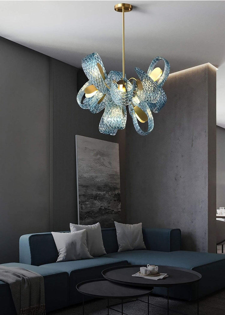 Luvonea Chandelier – Modern Stained Glass Dining Ligh | Vinlighting