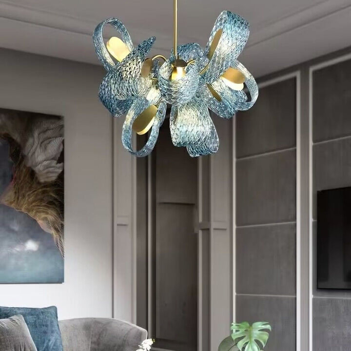 Luvonea Chandelier – Modern Stained Glass Dining Ligh | Vinlighting