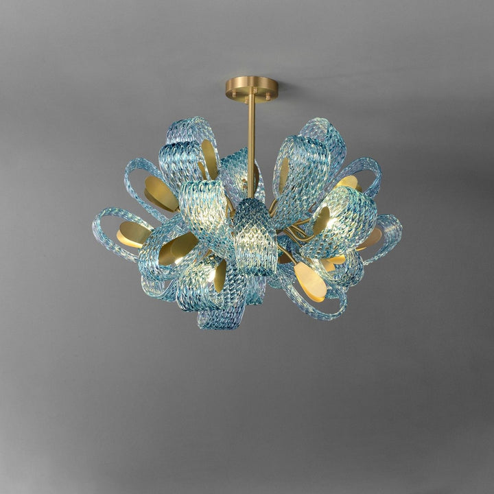 Luvonea Chandelier – Modern Stained Glass Dining Ligh | Vinlighting