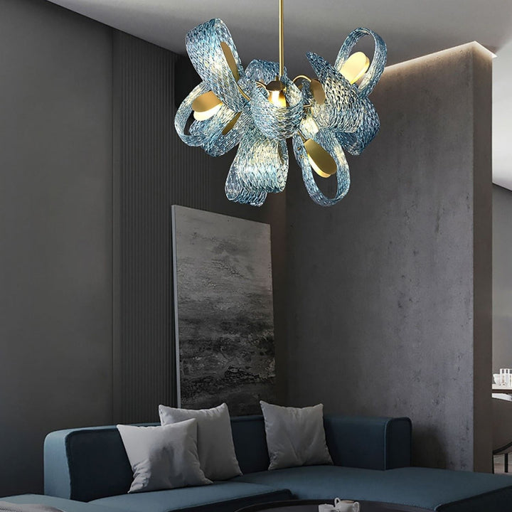 Luvonea Chandelier – Modern Stained Glass Dining Ligh | Vinlighting