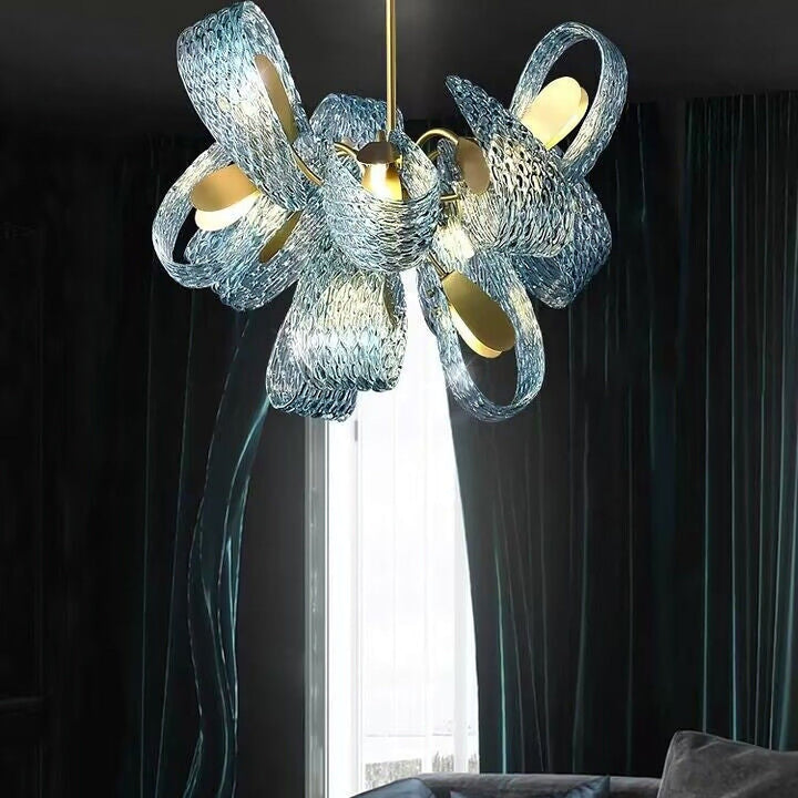 Luvonea Chandelier – Modern Stained Glass Dining Ligh | Vinlighting