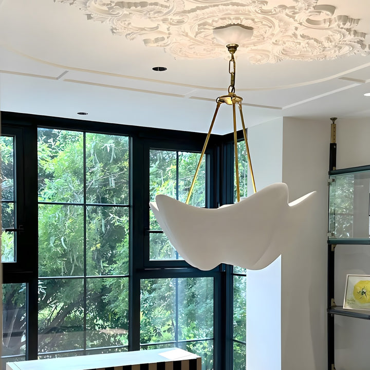 Luvonea Chandelier – Modern White Plaster Light for Dining Area | Vinlighting