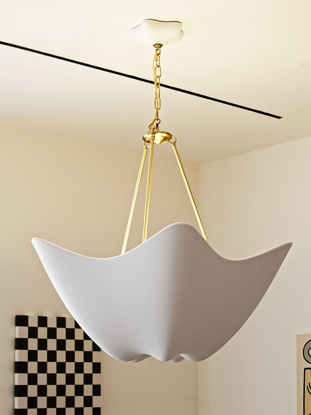 Luvonea Chandelier – Modern White Plaster Light for Dining Area | Vinlighting