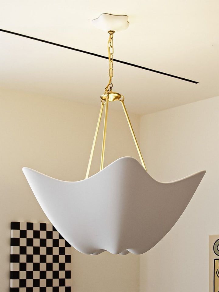 Luvonea Chandelier – Modern White Plaster Light for Dining Area | Vinlighting