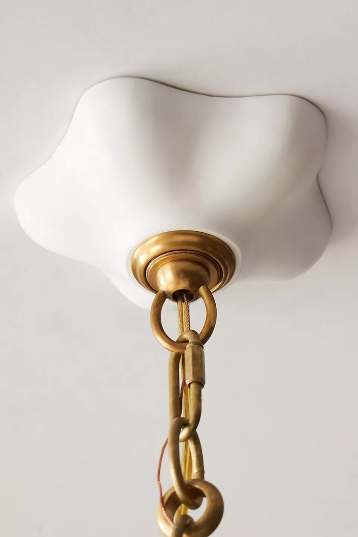 Luvonea Chandelier – Modern White Plaster Light for Dining Area | Vinlighting