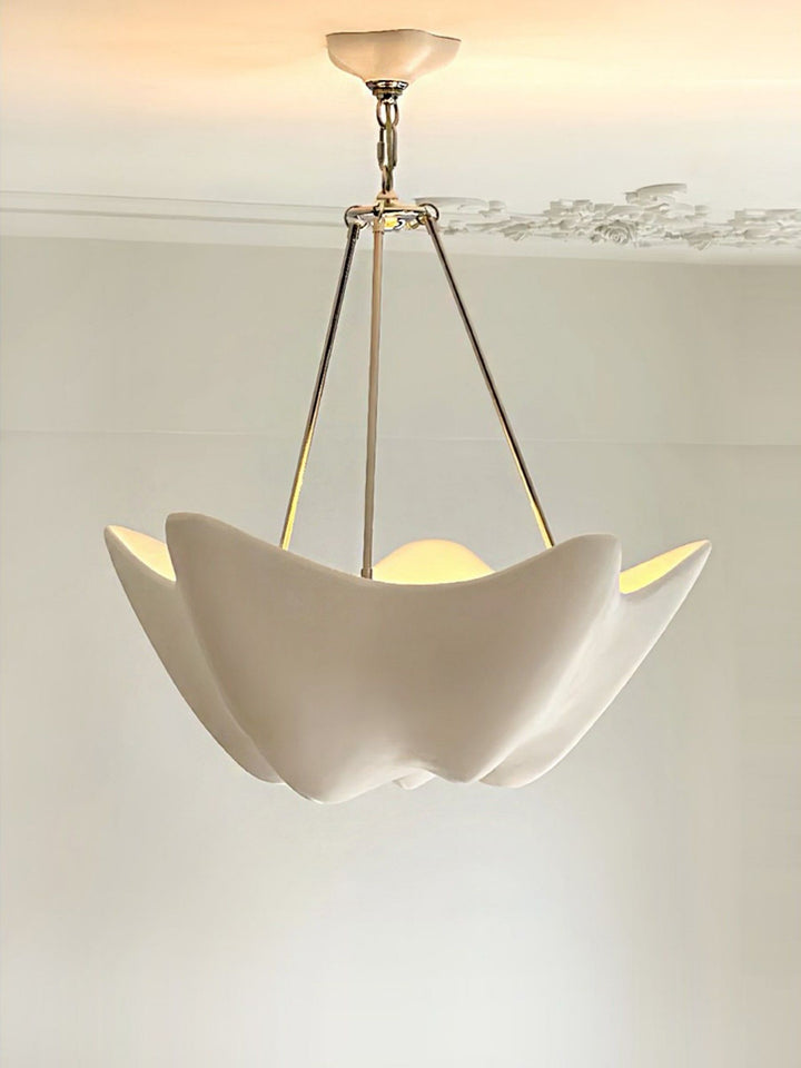 Luvonea Chandelier – Modern White Plaster Light for Dining Area | Vinlighting