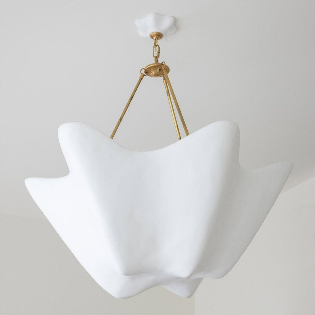 Luvonea Chandelier – Modern White Plaster Light for Dining Area | Vinlighting