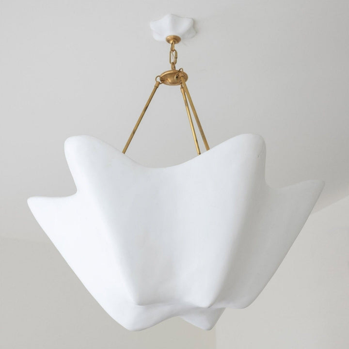Luvonea Chandelier – Modern White Plaster Light for Dining Area | Vinlighting