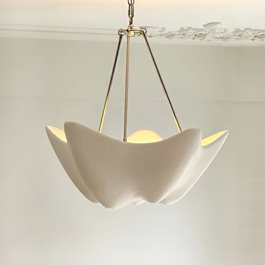Luvonea Chandelier – Modern White Plaster Light for Dining Area | Vinlighting