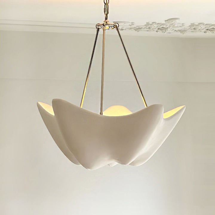 Luvonea Chandelier – Modern White Plaster Light for Dining Area | Vinlighting