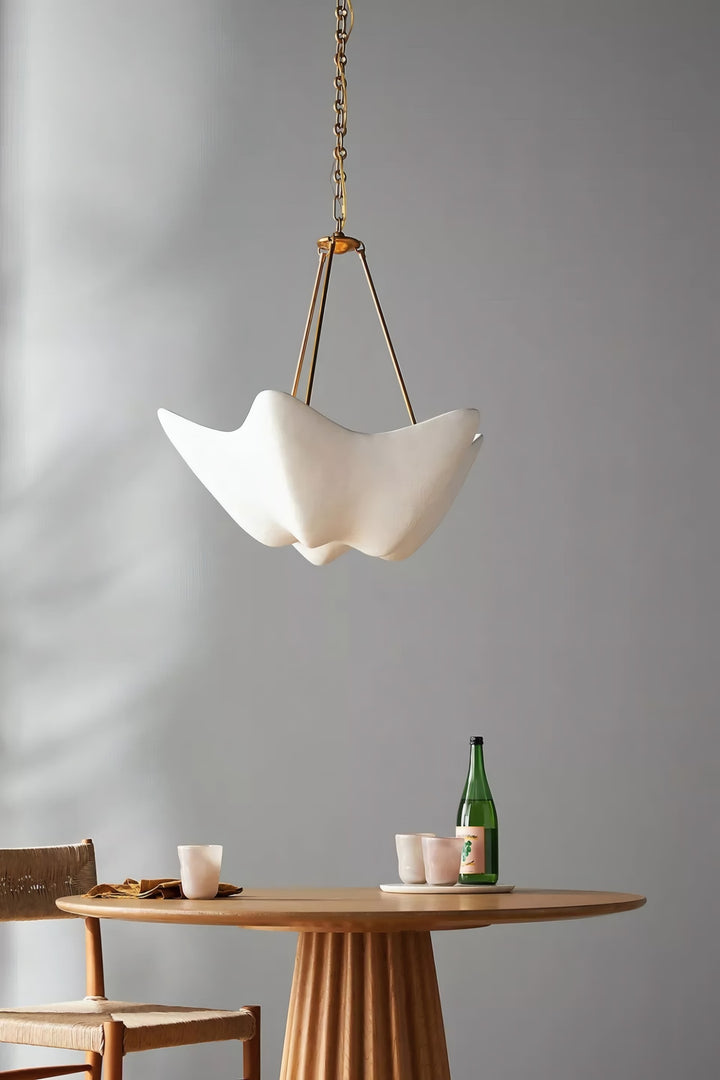 Luvonea Chandelier – Modern White Plaster Light for Dining Area | Vinlighting