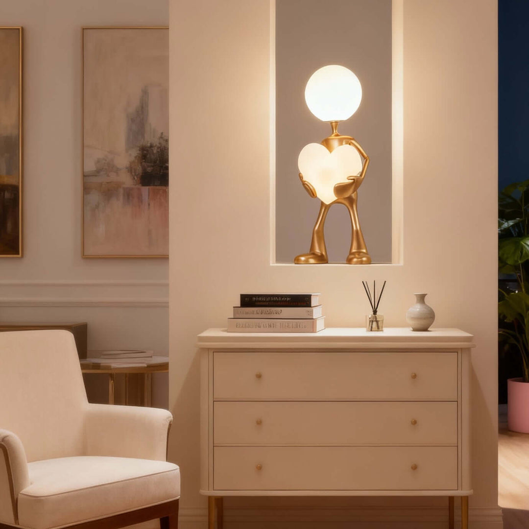 Luvora Table Lamp – Art Deco Modern Lamp for Living Room