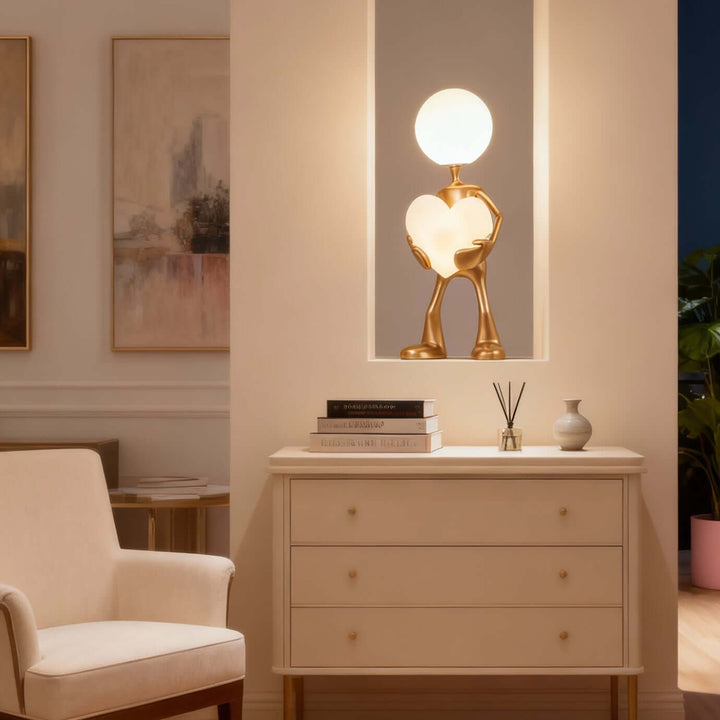Luvora Table Lamp – Art Deco Modern Lamp for Living Room