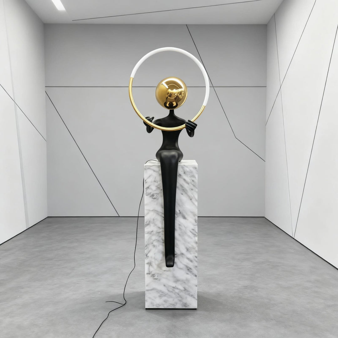 Lymora Sculpture Floor Lamp – Art Deco Decorative Lighting