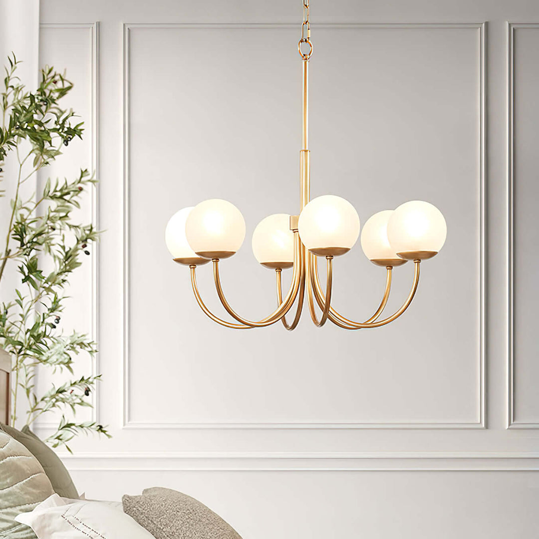 Lynix Chandelier – Nordic Minimalist Brass Chandelier