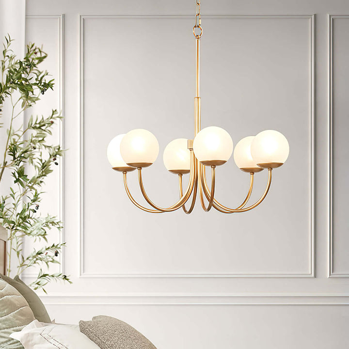 Lynix Chandelier – Nordic Minimalist Brass Chandelier
