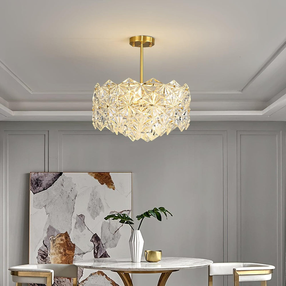 Lyrvixa Chandelier – Modern Brass & crystal Glass Lighting