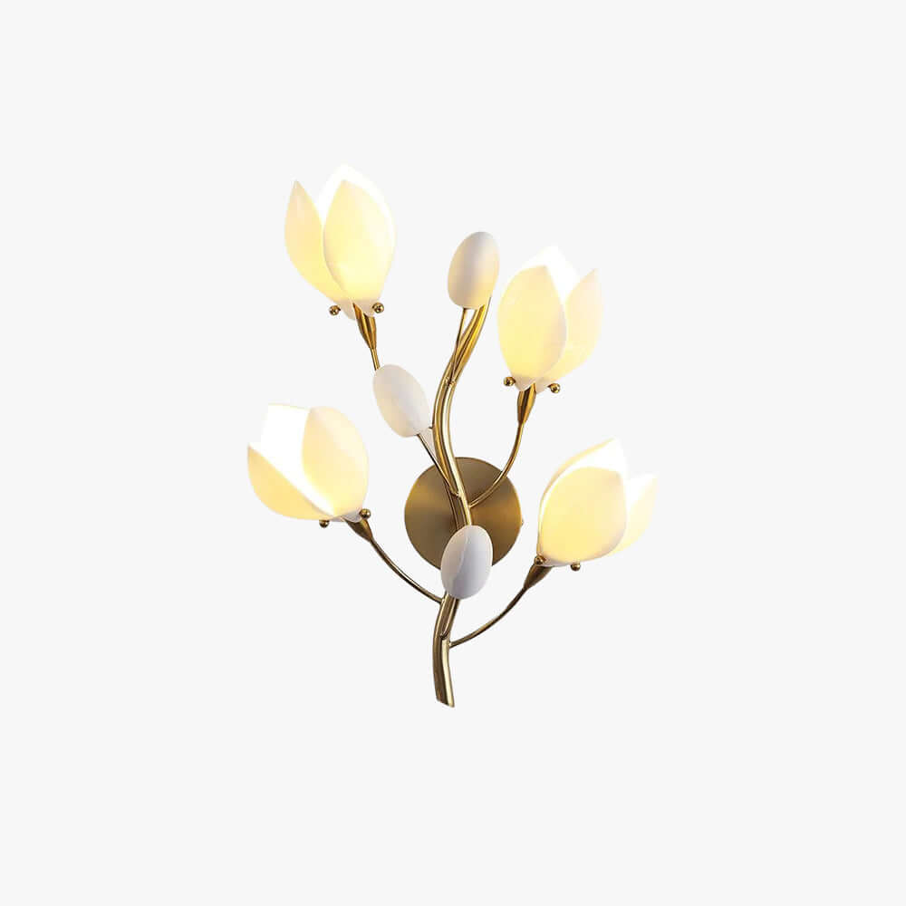 Magnolia Wall Lamp – Cream Creative Ceramic Wall Decor