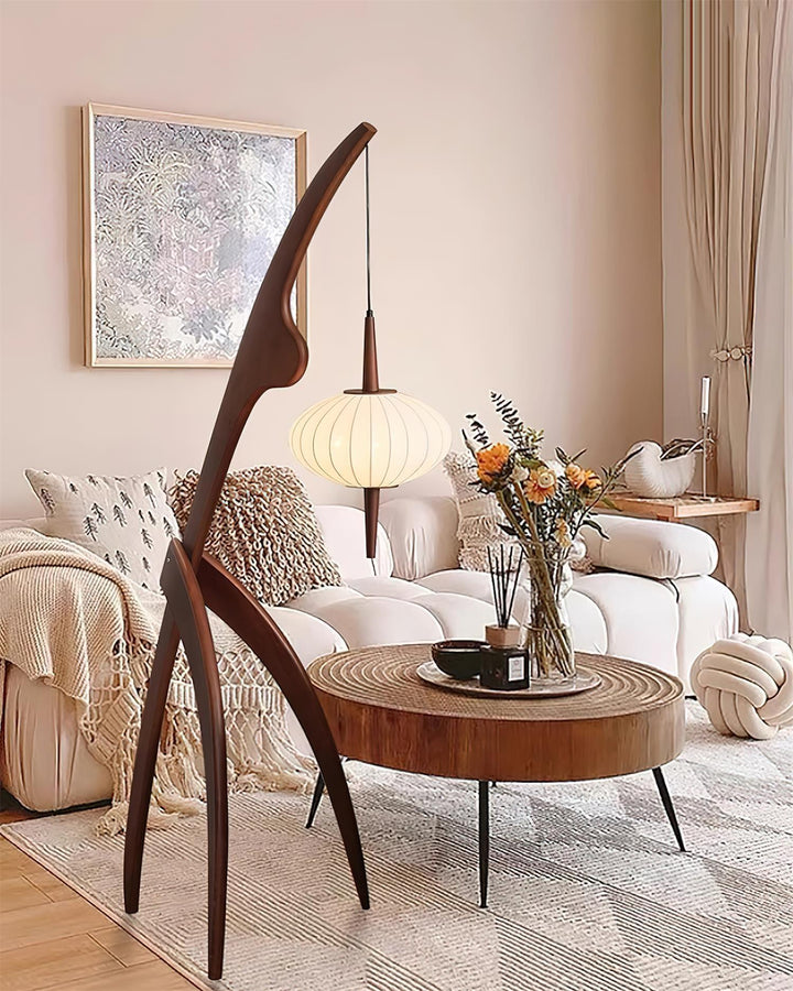 Mante Religieuse Floor Lamp - Vintage Wood Design & Bold Statement | Vinlighting | Vinlighting