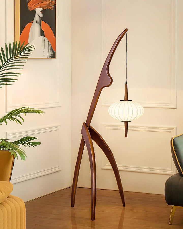 Mante Religieuse Floor Lamp - Vintage Wood Design & Bold Statement | Vinlighting | Vinlighting