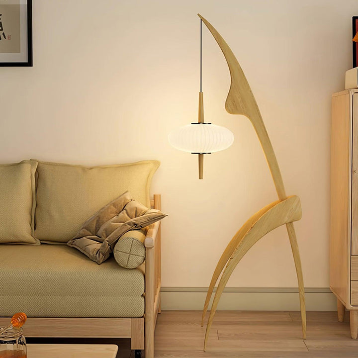 Mante Religieuse Floor Lamp - Vintage Wood Design & Bold Statement | Vinlighting | Vinlighting