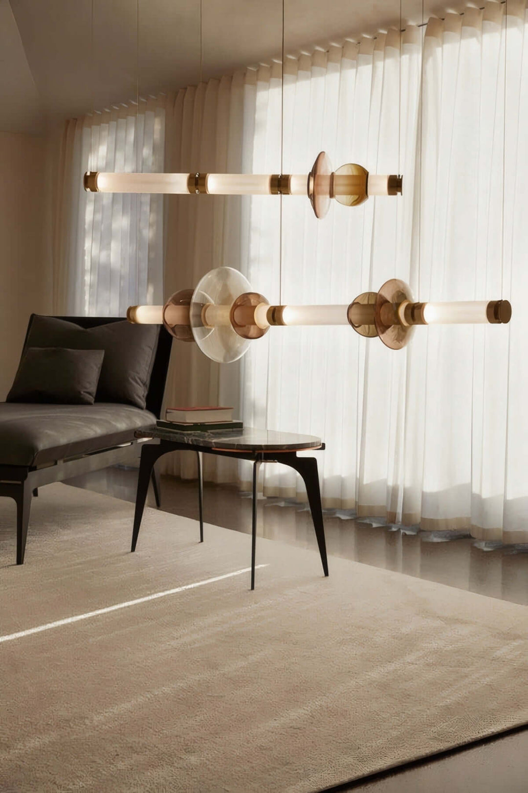 Maperu Chandelier – Modern Lightweight Linear Chandelier Design