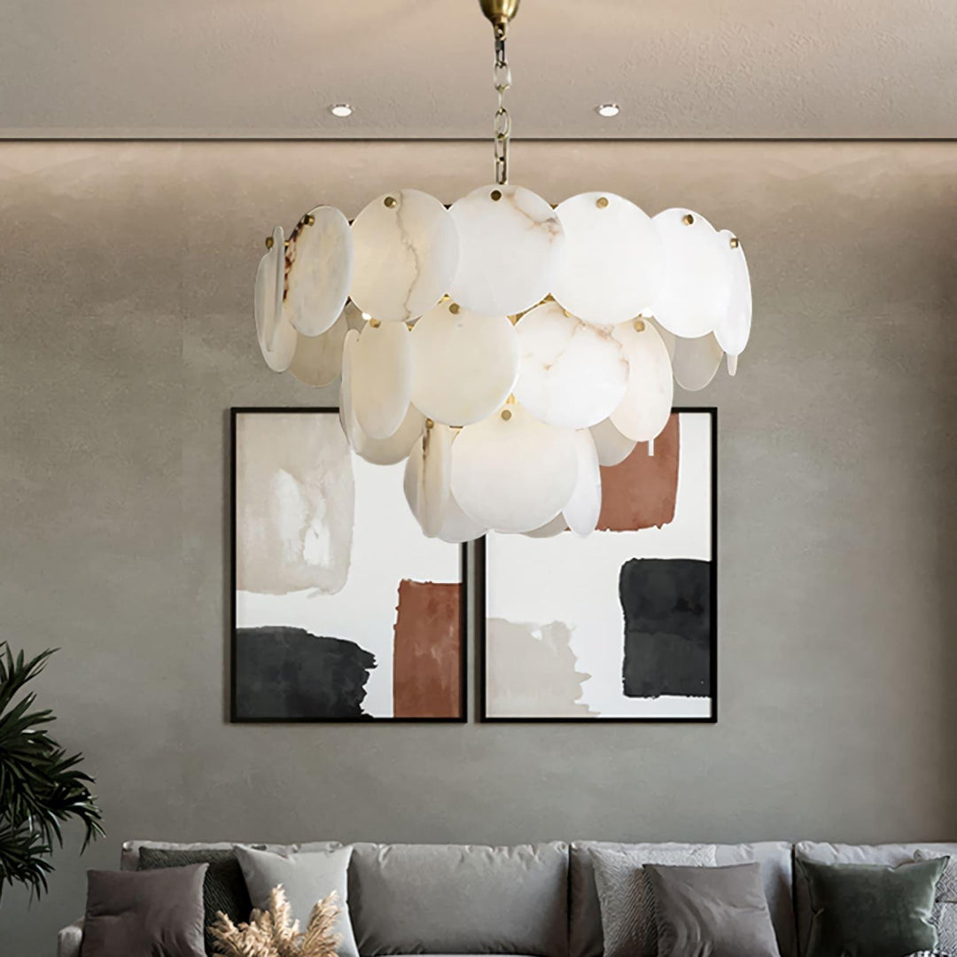 Marble Multi-Tiered Round Chandelier | Elegant Luxury Lighting | Vinlighting | Vinlighting