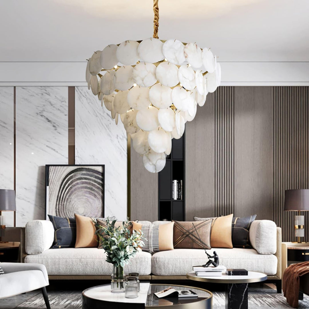 Marble Multi-Tiered Round Chandelier | Elegant Luxury Lighting | Vinlighting | Vinlighting