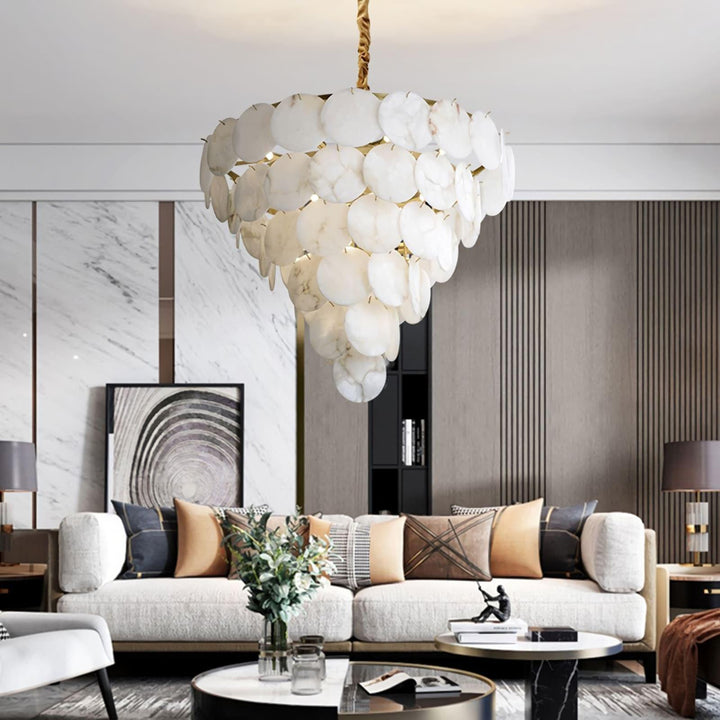 Marble Multi-Tiered Round Chandelier | Elegant Luxury Lighting | Vinlighting | Vinlighting