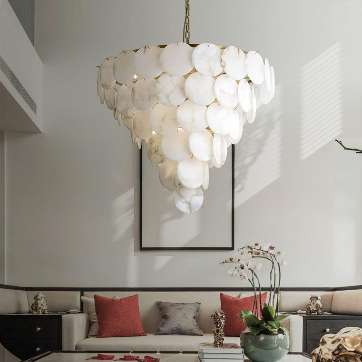 Marble Multi-Tiered Round Chandelier | Elegant Luxury Lighting | Vinlighting | Vinlighting