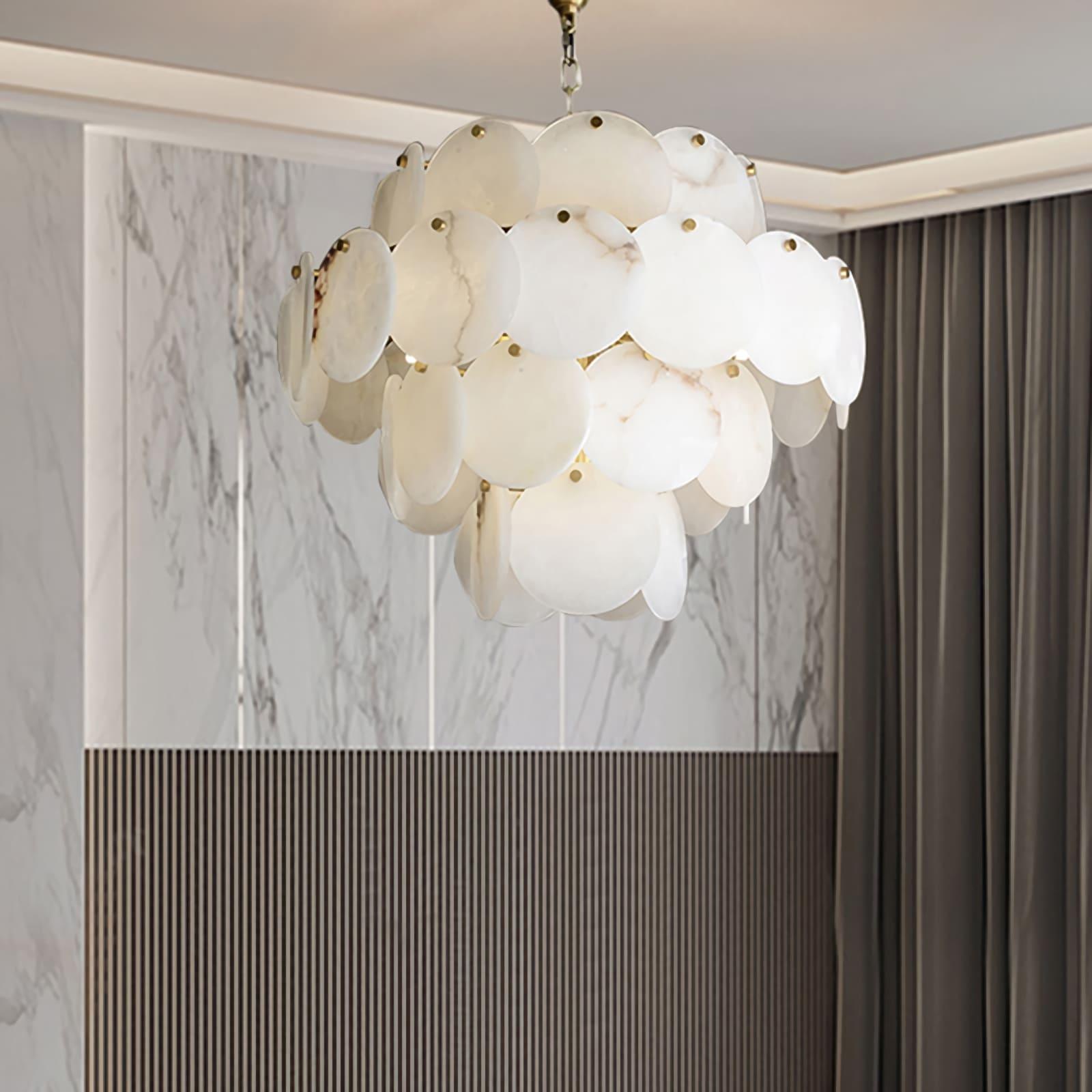 Marble Multi-Tiered Round Chandelier - Vinlighting