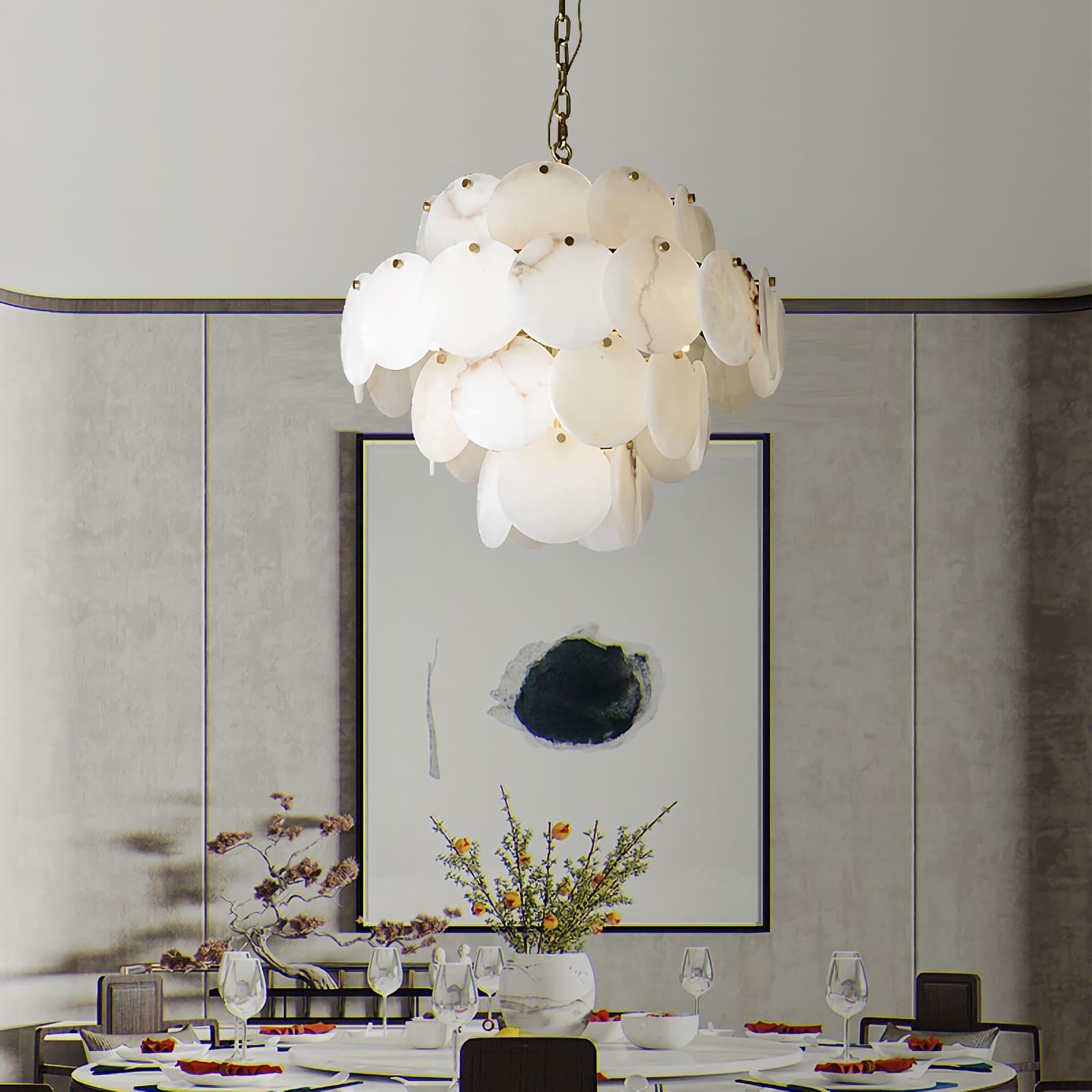 Marble Multi-Tiered Round Chandelier - Vinlighting