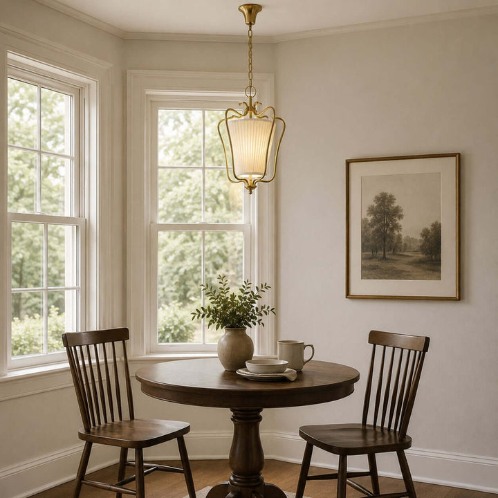 Marcella Pendant Light - Pleated Fabric Vintage Pendant Lamp | Vinlighting