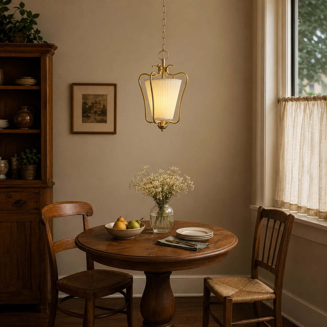 Marcella Pendant Light - Pleated Fabric Vintage Pendant Lamp | Vinlighting